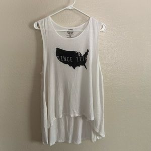 Graphic tunic tank